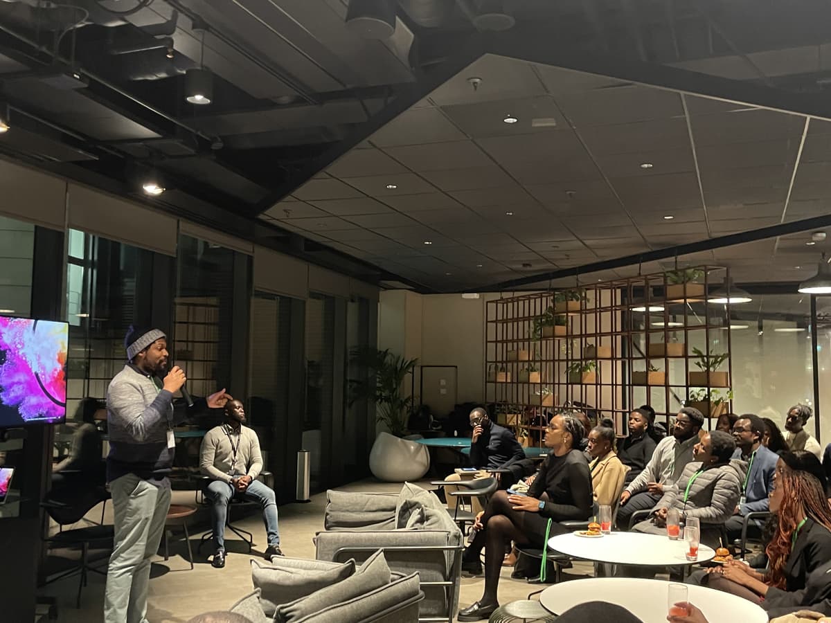 Obinna Speaking at an event